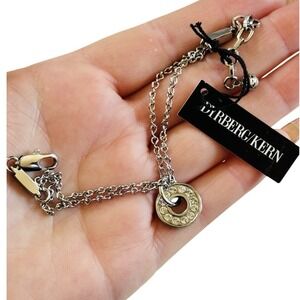 Dyrberg/Kern Dyrberg Kern Agafia Crystal Bracelet Signed Silver Plated Designer